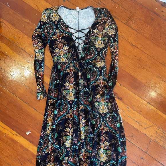 Urban Outfitters Ecoté Long Sleeve Midi Dress - Picture 3 of 4